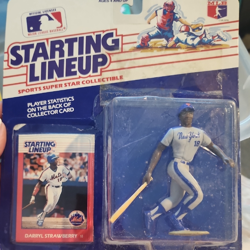New York Baseball Player Figure - Blue and Gray